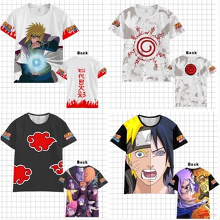 เสื้อยืดแขนสั้นลําลอง พิมพ์ลายอนิเมะนารูโตะ Sasuke Kakashi 3 มิติ พลัสไซซ์ แฟชั่นสําหรับผู้ชาย และผู้หญิง