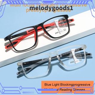 Melodygoods1 แว่นตาอ่านหนังสือ แฟชั่น ป้องกันสายตายาว โฟกัสหลายชั้น เรียบง่าย สําหรับเล่นกีฬา