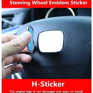 สติกเกอร์ตราสัญลักษณ์ H-Sticker สีแดง สีดํา สีฟ้า สําหรับติดตกแต่งภายในรถยนต์ Honda Civic Accord City CRV Jade Fit Odyssey