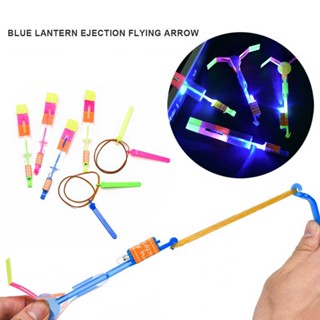 10x Kids Sling Shot Toys Arrow Rocket LED light Helicopter Type Flying Toy