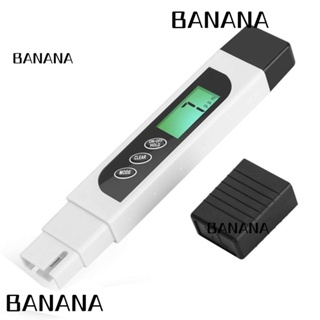 Banana1 เครื่องวัดอุณหภูมิน้ําดิจิทัล TDS EC&amp; สีขาว 0-9999ppm 3 in 1 TDS ความไวสูง 0-9999μs TDS