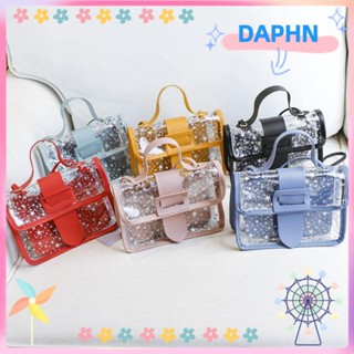 Daphs กระเป๋าสะพายไหล่ กระเป๋าถือแฟชั่น ลายดาวน่ารัก สีใส