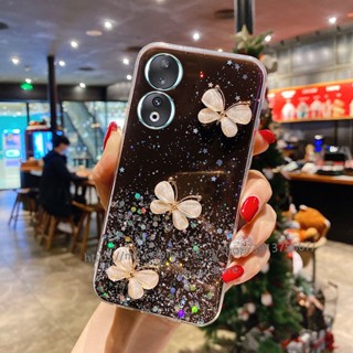 พร้อมส่ง เคสโทรศัพท์มือถือแบบนิ่ม กันกระแทก ลายผีเสื้อ ท้องฟ้ากลางคืน สําหรับ 2023 Honor 90 Lite X8a X7a เคส Phone Case