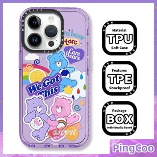 Pingcoo - เข้ากันได้สำหรับ เคส iphone 11 เคสไอโฟน เคสไอโฟน11  เคสนิ่มเคสใสหนากันกระแทกกรอบป้องกันกล้องขอบสีม่วงอบอุ่นหมีน่ารักเข้ากันได้กับ iPhone 13 12 11 Pro Max XR XS MAX 7Plus 8Plus