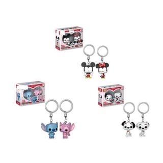 FUNKO พวงกุญแจ จี้ตุ๊กตาฟิกเกอร์ Disney Minnie Mickey Mouse Stitch Pongo Perdita