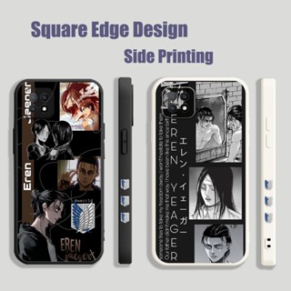 เคสโทรศัพท์มือถือ ลาย อนิเมะ เอเรน ผ่าพิภพไททัน ภาค Attack on titan Eren FGQ02 สําหรับ OPPO A8 A31 A1K F9 Pro A52 A72 A92 A59 F1S A7X A71