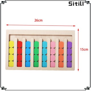 [ขาตั้ง] Montessori ของเล่นไม้ สไลด์ เกมปริศนา สําหรับเด็กผู้หญิง ของขวัญวันหยุด