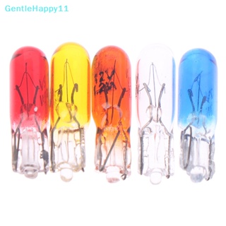 Gentlehappy หลอดไฟแดชบอร์ด T5 12v 1.2w สําหรับภายในรถยนต์ 10 ชิ้น