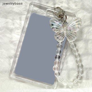 [jewelrybase] จี้อะคริลิค รูปผีเสื้อ ประดับคริสตัล สําหรับใส่การ์ดรูปภาพ