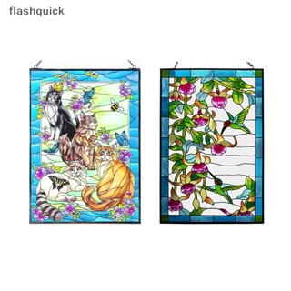 Flashquick โมบายกระดิ่งลมอะคริลิค รูปนกแก้ว สําหรับแขวนตกแต่งบ้าน หน้าต่าง กระจก