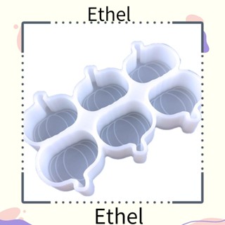 Ethel1 แม่พิมพ์ซิลิโคนเรซิ่น อีพ็อกซี่ แบบนิ่ม ลายฟักทอง 6 ช่อง ขนาด 6.46x4.13 นิ้ว สําหรับทําสบู่ เทียน จี้