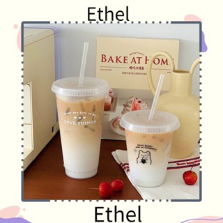 Ethel1 ขวดน้ํา แบบพกพา นํากลับมาใช้ใหม่ได้ สําหรับกาแฟ น้ําผลไม้ ชานม