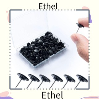 Ethel1 ตะขอแขวนรูปภาพ พลาสติก โลหะ สีดํา สําหรับบ้าน ออฟฟิศ 200 ชิ้น