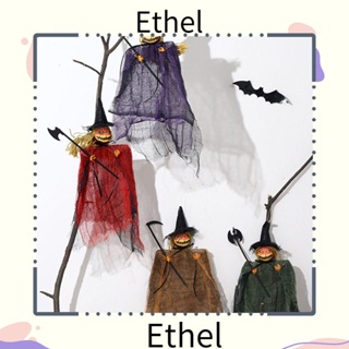 Ethel1 ตุ๊กตาฟักทองสยองขวัญ หลากสี สําหรับแขวนตกแต่งสวน เทศกาลฮาโลวีน