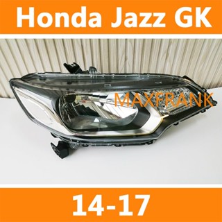 ไฟหน้ารถยนต์ ด้านหน้า สําหรับ Honda Jazz GK GK5 2014-2017 Front Headlight Head Lamp HEADLAMP  / Lampu Depan HEADLAMP/HEADLIGHT/LENS HEAD LAMP/FRONT   ไฟหน้า​ /เลนส์ไฟหน้า/ไฟหน้าสําหรับ/ไฟท้าย