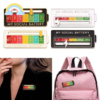 June เข็มกลัด ลาย Social Mood Pin เครื่องประดับ สําหรับตกแต่งเสื้อผ้า กระเป๋าเป้สะพายหลัง