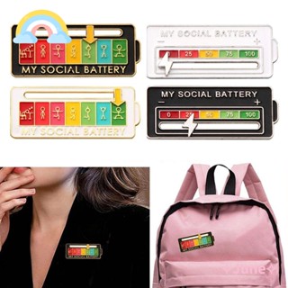 June เข็มกลัด ลาย Social Mood Pin เครื่องประดับ สําหรับตกแต่งเสื้อผ้า กระเป๋าเป้สะพายหลัง