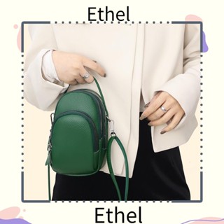 Ethel1 กระเป๋าสะพายข้าง หนังแท้ มีสไตล์ สามชั้น สําหรับผู้หญิง