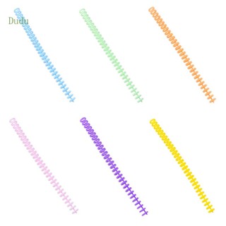 Dudu แหวนเกลียวพลาสติก ทรงหลวม สําหรับสมุดโน้ต 30 รู A4 5 ชิ้น