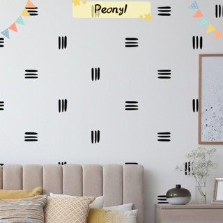 Pdony สติกเกอร์ไวนิล สีดํา ลอกออกได้ กันน้ํา 3 เส้น สําหรับตกแต่งผนัง