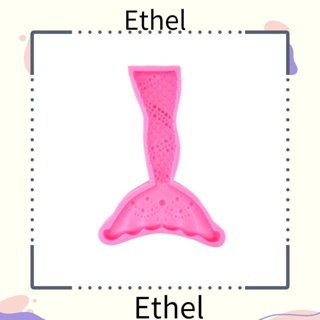 Ethel1 แม่พิมพ์ซิลิโคน รูปหางนางเงือก สีขาว 19*13.3*2.2 ซม. สําหรับทําช็อคโกแลต ฟองดองท์