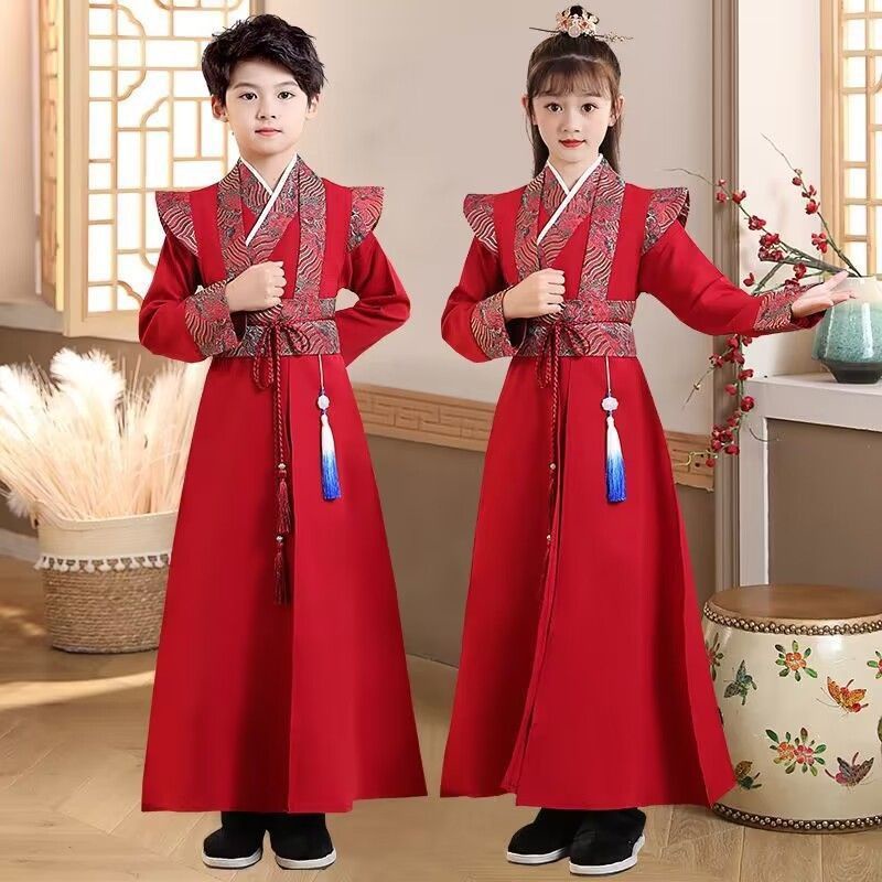 เด็ก Tang เครื่องแต่งกาย Hanfu เครื่องแต่งกายจีนเครื่องแต่งกายฮาโลวีนเครื่องแต่งกายชุด