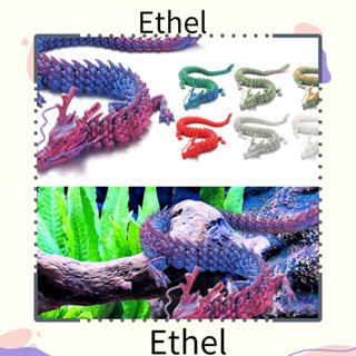 Ethel1 ข้อต่อขยับได้ พิมพ์ลายมังกร สําหรับตกแต่งบ้าน ตู้ปลา