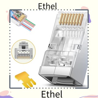 Ethel1 CAT6 แจ็คเชื่อมต่อผ่าน UTP 50u ชุบทอง 8P