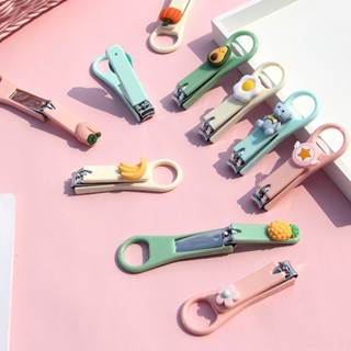 HUAQOO Creative Cartoon Nail Clippers Student Folding Nail Scissors Cute Portable Manicure Portable Small Size Nail Clippers