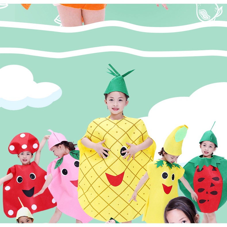 ชุดเดรสคอสเพลย์ ผัก ผลไม้ ฮาโลวีน ปาร์ตี้ โรงเรียน คริสต์มาส สัตว์ สําหรับเด็ก - รูปที่ 7