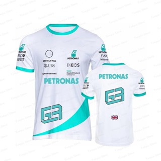 เสื้อยืดลําลอง ลาย Formula One F1 Car 2022 AMG Petronas Enthusiasts Mz 111 Hamilton 110 สีดํา และสีขาว สําหรับผู้ชาย 44 Camisa Camiseta