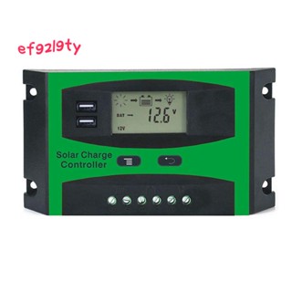 แผงควบคุมการเก็บประจุแบตเตอรี่ พลังงานแสงอาทิตย์ 30A 12V 24V LCD USB 5VDC