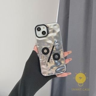 For เคสไอโฟน 14 Pro Max [Shining Plating Water Wave Simple] เคส Phone Case For iPhone 14 Pro Max 13 12 1 For เคสไอโฟน11 Ins Korean Style Retro Classic Couple Shockproof Protective TPU Cover Shell