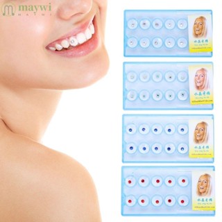 Maywi 10 ชิ้น / กล่องฟันตกแต่งที่มีสีสันพร้อมกล่องเครื่องประดับคริสตัลฟัน