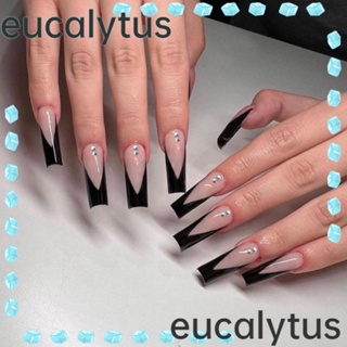 Eucalytus1 เล็บปลอมแฟชั่น ความยาวปานกลาง ถอดออกได้ สําหรับผู้หญิง