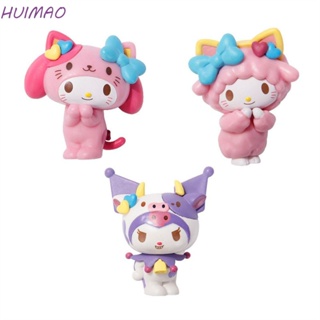 Huimao ตุ๊กตาฟิกเกอร์ อนิเมะ Kuromi My Melody Pochacco Sheep น่ารัก สําหรับตกแต่งบ้าน