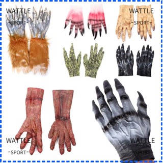 Wattle ถุงมือคอสเพลย์ รูปผี แบบพกพา หลายสไตล์ สําหรับปาร์ตี้ฮาโลวีน