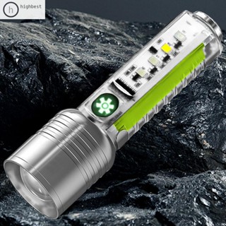 [Highbest.th] Xhp50 ไฟฉาย LED 500mAh 800LM Type-C ชาร์จ USB กันน้ํา