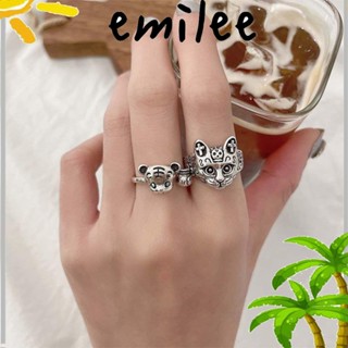 Emilee แหวนปีใหม่ น่ารัก แฮนด์เมด สไตล์วินเทจ BFF ของขวัญมิตรภาพ