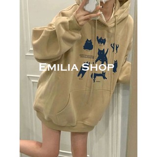 EMILIA SHOP  เสื้อผ้าผู้ญิง แขนยาว เสื้อฮู้ด  คุณภาพสูง ins Trendy Comfortable A28J0W0 36Z230909