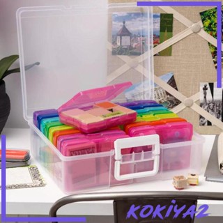 [Kokiya2] กล่องจัดเก็บรูปภาพ ขนาดใหญ่พิเศษ พร้อมที่จับ สําหรับแสตมป์การ์ด