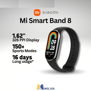 Mi Band 8 Smart Wristband Amoled หน้าจอสีพร้อมการชาร์จแบบแม่เหล็กเสมอบนจอแสดงผล150โหมดกีฬา MOLISA MOLISA