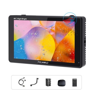 Feelworld LUT6E แผงหน้าจอมอนิเตอร์ IPS 6 นิ้ว 1600nit 4K HDMI อินพุตเอาท์พุต 1920*1080px ควบคุมแบบสัมผัส พร้อมรูเกลียว 1/4 นิ้ว 2 รู ขายดี 1
