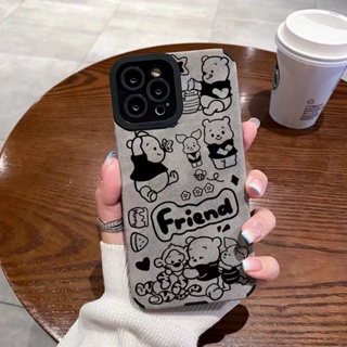 เคสโทรศัพท์มือถือนิ่ม กันตก ลายการ์ตูนหมี สําหรับ Iphone 14 13Promax Apple 11 XR Xsmax 8P 12Pro