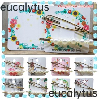 Eucalytus1 กิ๊บติดผมกระดาษ 6*6 ซม. 100 ชิ้น ต่อล็อต