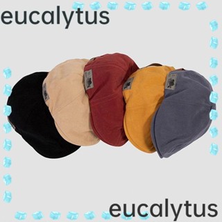 Eucalytus1 หมวกเบเร่ต์ หมวกเบสบอล ผ้าลินิน สไตล์วินเทจ แฟชั่นฤดูร้อน