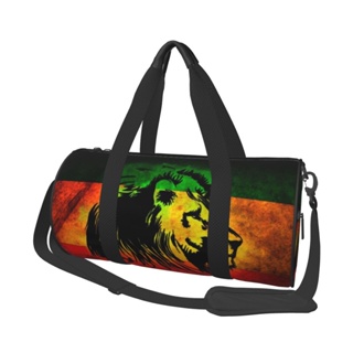 Reggae Rasta Lion กระเป๋าเดินทาง กระเป๋าถือ เหมาะกับการพกพาเล่นกีฬา เข้ายิม สําหรับผู้ชาย และผู้หญิง