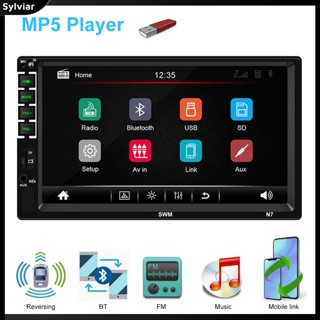 [sylviar] เครื่องเล่น Mp5 สเตอริโอ หน้าจอสัมผัส Hd 7 นิ้ว บลูทูธ เข้ากันได้กับ U Disk Aux Playback Radio สําหรับรถยนต์