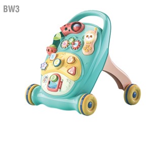 BW3 Baby Walker Hand Push หลีกเลี่ยงการโรลโอเวอร์เพลงของเล่นที่มีสีสันข้ามเครื่องช่วยเดินแบบแฮนด์ฟรี