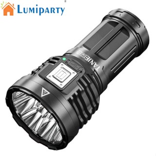 Lumiparty ไฟฉาย Led 8 ดวง 3 In 1 4 โหมด พลังงานสูง กันน้ํา ชาร์จได้ พลังงานสูง สําหรับกลางแจ้ง